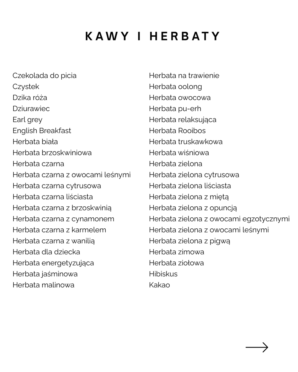zestaw | kawy i herbaty | 60 elementów