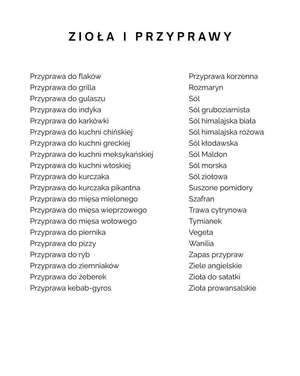 zestaw | zioła i przyprawy | 100 elementów