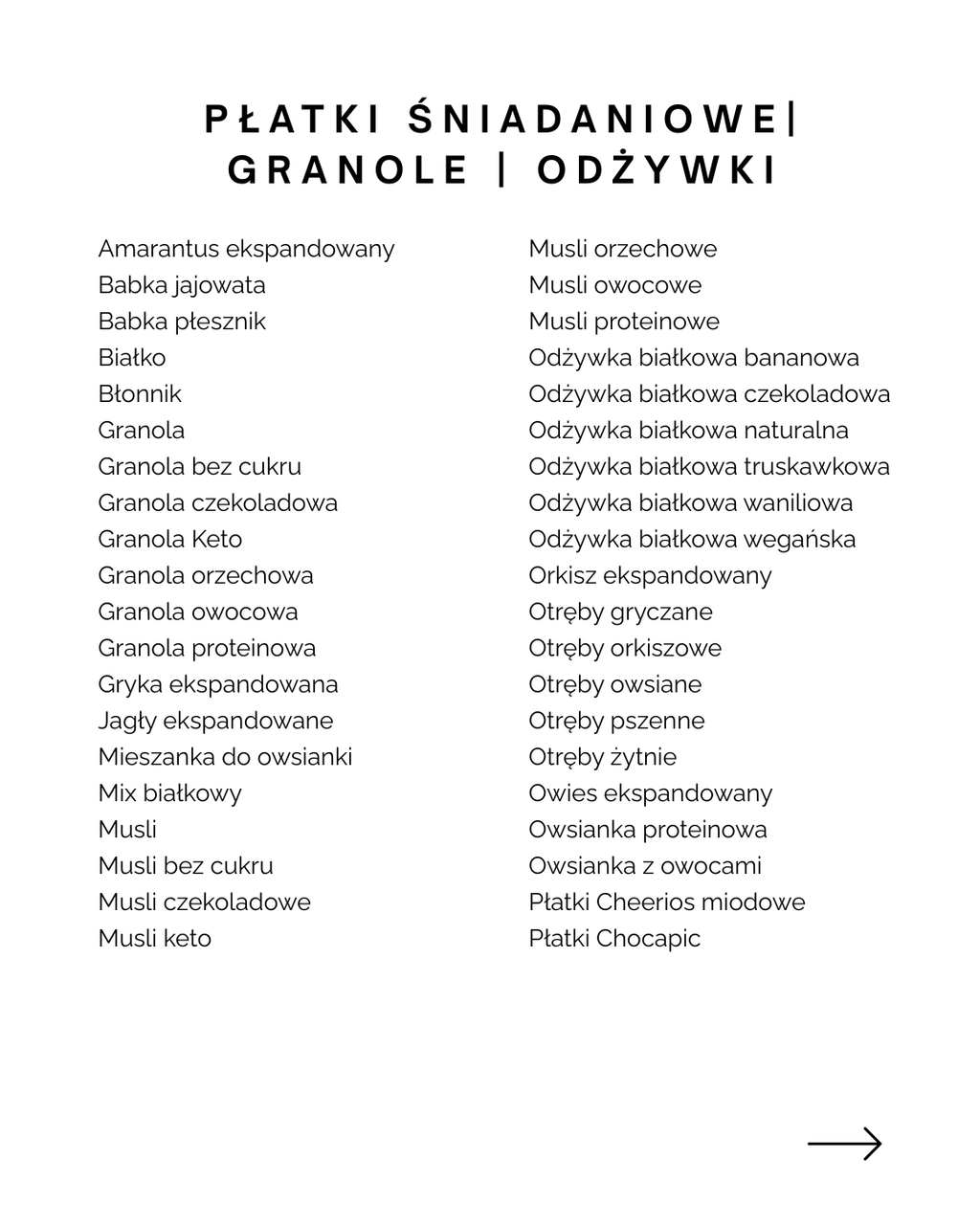 zestaw | płatki śniadaniowe i odżywki | 60 elementów
